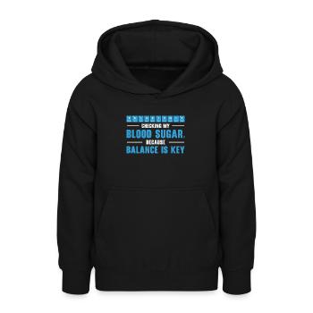 Diabetic Pancreas Diabetes Awareness - Teen Hoodie - black - Front - AI Model Teenager Male light (155cm)