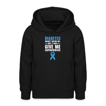 Diabetic Pancreas Diabetes Awareness - Teen Hoodie - black - Front - AI Model Teenager Male light (155cm)