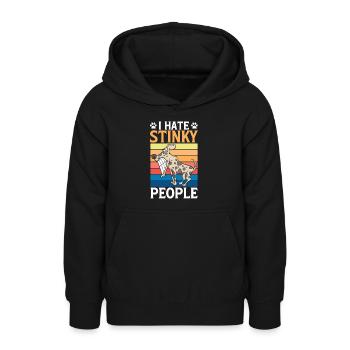 Mean Pet Hundehalter Hund Pop Art Cartoon - Teenager Hoodie - Schwarz - Vorne - AI Model Teenager Male light (155cm)