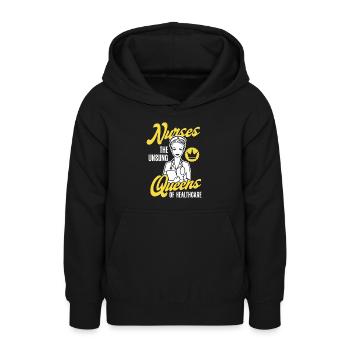 Internationaler Frauentag Pflegekönigin - Teenager Hoodie - Schwarz - Vorne - AI Model Teenager Male light (155cm)