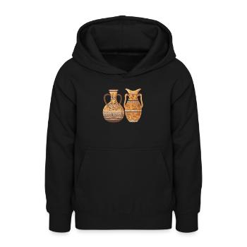 Greek Ceramic Vases - Pottery Ceramist - Teen Hoodie - black - Front - AI Model Teenager Male light (155cm)