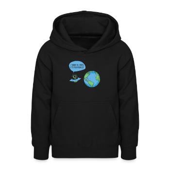 Space Alien Astronomy Alien Spaceship Comic - Sweat à capuche Ado - noir - Devant - AI Model Teenager Male light (155cm)