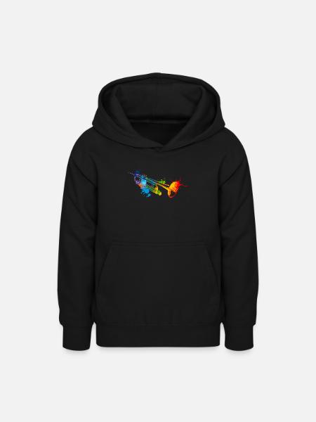 Splash Trompete - Teenager Hoodie - Schwarz