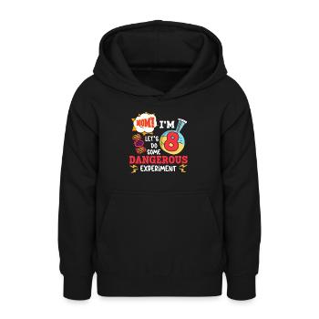 Wissenschaft Thema Geburtstagsfeier Alter 8 - Teenager Hoodie - Schwarz - Vorne - AI Model Teenager Male light (155cm)
