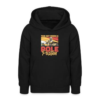 Go Kart Karting Karting Karting Driver Funny - Sweat à capuche Ado - noir - Devant - AI Model Teenager Male light (155cm)