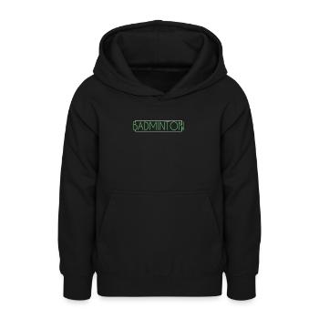 Lettrage de badminton - Sweat à capuche Ado - noir - Devant - AI Model Teenager Male light (155cm)