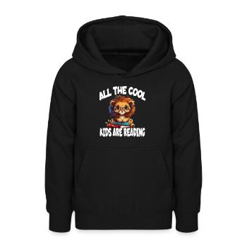 All The Cool Kids Are Reading Löwe - Teenager Hoodie - Schwarz - Vorne - AI Model Teenager Male light (155cm)