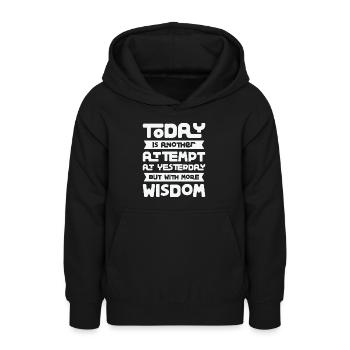 Motivationsweisheit Motivator Wissen - Teenager Hoodie - Schwarz - Vorne - AI Model Teenager Male light (155cm)