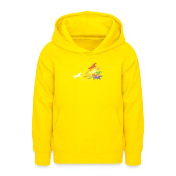 Prism Unicorn Light Triangle Light Spectrum - Sweat à capuche Ado - jaune - Devant - AI Model Teenager Male dark (155cm)