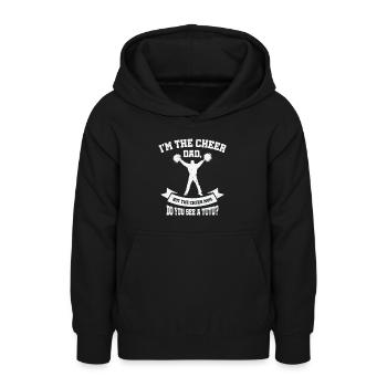 Cheerleader Proud Cheer Dad Cheerleading - Sweat à capuche Ado - noir - Devant - AI Model Teenager Male light (155cm)