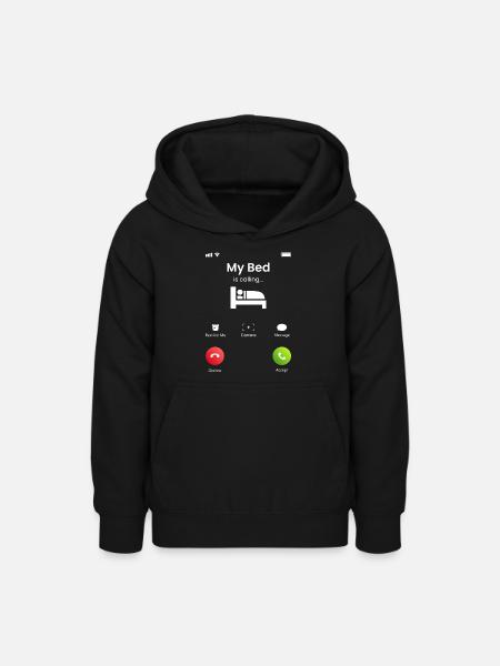 My Bed Is Calling - Teenager Hoodie - Schwarz