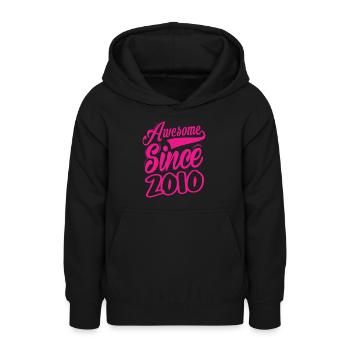 Awesome Since 2010 - Teenager Hoodie - Schwarz - Vorne - AI Model Teenager Male light (155cm)
