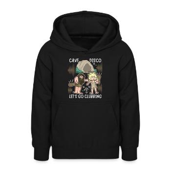 Neandertaler Witz, Disco, lustiger Spruch, Pun - Teenager Hoodie - Schwarz - Vorne - AI Model Teenager Male light (155cm)