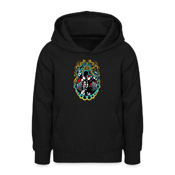 Bodybuilding Krafttraining - Teenager Hoodie - Schwarz - Vorne - AI Model Teenager Male light (155cm)