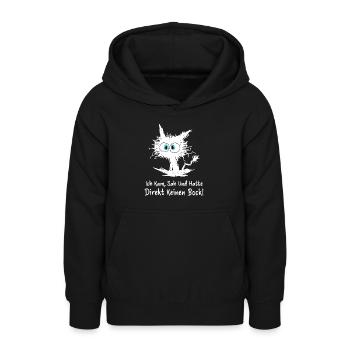 Ich Kam Sah Und Hatte Direkt Keinen Bock - Teenager Hoodie - Schwarz - Vorne - AI Model Teenager Male light (155cm)