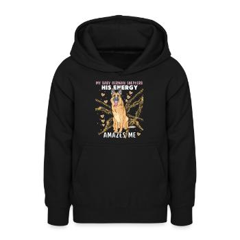 Deutscher Schäferhund, Rassehund lustiger Spruch - Teenager Hoodie - Schwarz - Vorne - AI Model Teenager Male light (155cm)