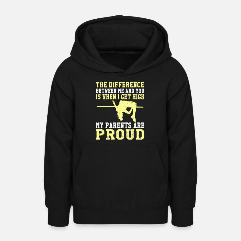 Saut à la perche perchiste athlétisme - Sweat à capuche Ado - noir