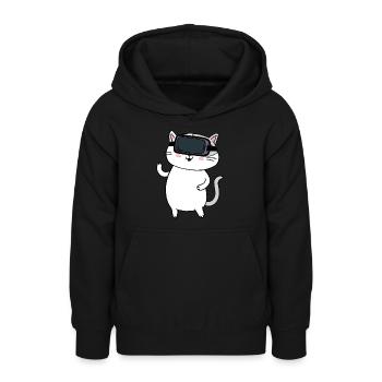 Cadeau VR de réalité virtuelle - Sweat à capuche Ado - noir - Devant - AI Model Teenager Male light (155cm)
