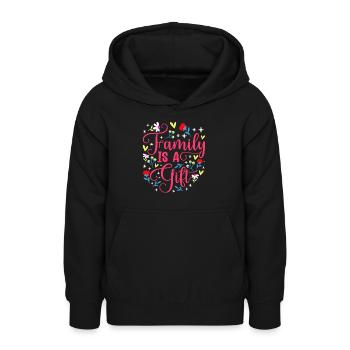 Familie Ist Ein Geschenk Familientreffen Verwandt - Teenager Hoodie - Schwarz - Vorne - AI Model Teenager Male light (155cm)