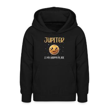 Jupiter Space Travel Exploration Space Enthusiast - Teen Hoodie - black - Front - AI Model Teenager Male light (155cm)
