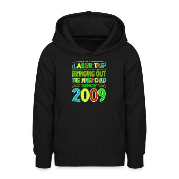 Laser Tag Bringing Out The Inner Child Years Old - Teen Hoodie - black - Front - AI Model Teenager Male light (155cm)