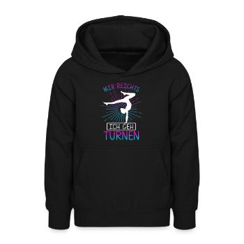 Mir Reichts Ich Geh Turnen Handstand Trainer Turn - Teenager Hoodie - Schwarz - Vorne - AI Model Teenager Male light (155cm)