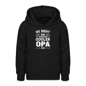 Opa Opa Geburtstag Opa Sprüche Bester Opa - Teenager Hoodie - Schwarz - Vorne - AI Model Teenager Male light (155cm)