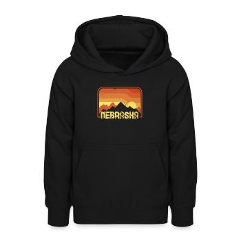 Nebraska - Teenager Hoodie - Schwarz - Vorne - AI Model Teenager Male light (155cm)