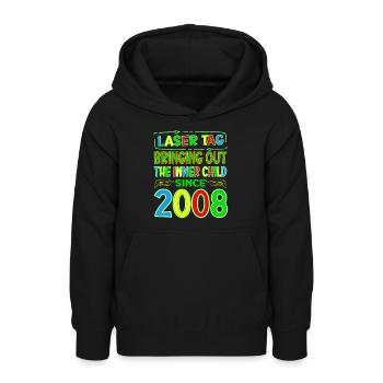 Laser Tag Bringing Out The Inner Child Years Old - Teen Hoodie - black - Front - AI Model Teenager Male light (155cm)