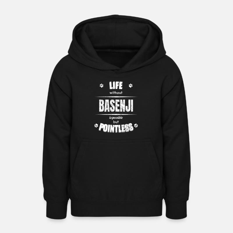 La vie est possible mais inutile - Basenji - Sweat à capuche Ado - noir