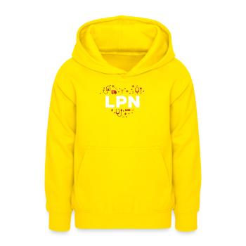 Licensed Practical Nurse - Teen Hoodie - yellow - Front - AI Model Teenager Male dark (155cm)