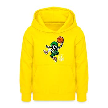 Os de panier - Sweat à capuche Ado - jaune - Devant - AI Model Teenager Male dark (155cm)