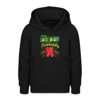 This Laser Tagger Is Turning 14 Years Old Laser - Teenager Hoodie - Schwarz - Vorne - AI Model Teenager Male light (155cm)