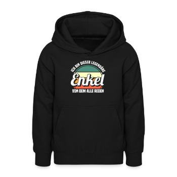 Enkel - Teenager Hoodie - Schwarz - Vorne - AI Model Teenager Male light (155cm)