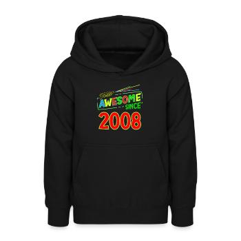 15 Years Old Awesome Since 2008 Laser Tag Birthday - Teenager Hoodie - Schwarz - Vorne - AI Model Teenager Male light (155cm)