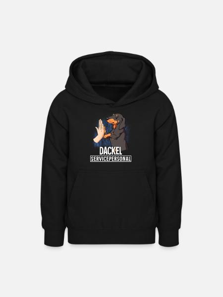 Dackel - Teenager Hoodie - Schwarz