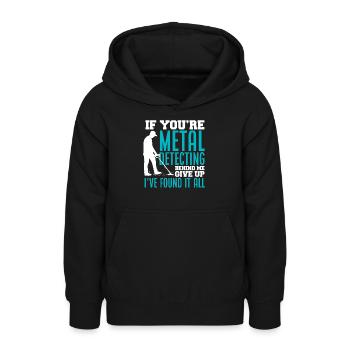 Détecteur de métaux à sondage amusant - Sweat à capuche Ado - noir - Devant - AI Model Teenager Male light (155cm)