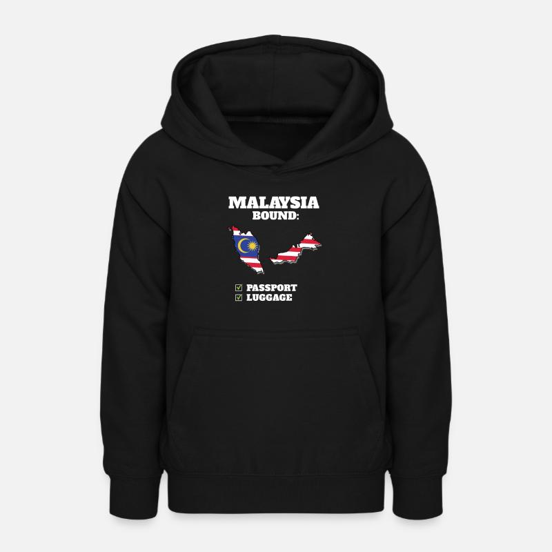 Voyage à destination de la Malaisie Drapeau malaisien - Sweat à capuche Ado - noir