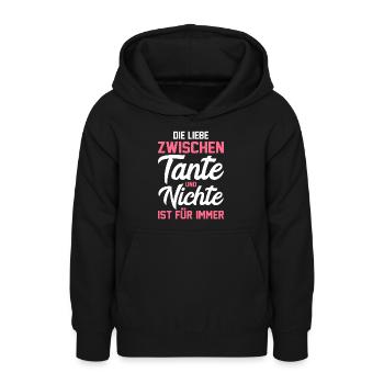 Patentante Nichte Tante - Teenager Hoodie - Schwarz - Vorne - AI Model Teenager Male light (155cm)