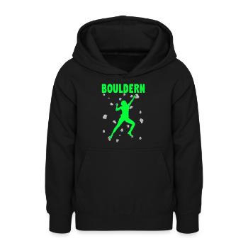 Bouldern Boulder Klettern Boulderer Bouldering - Teenager Hoodie - Schwarz - Vorne - AI Model Teenager Male light (155cm)