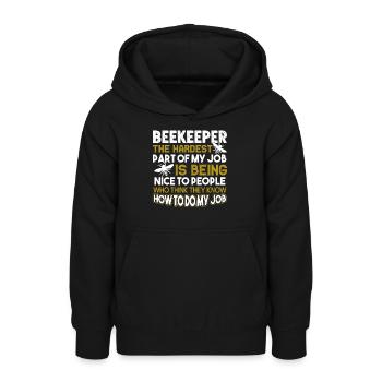 Beekeeper The Hardest Part Of Beekeeper - Teen Hoodie - black - Front - AI Model Teenager Male light (155cm)