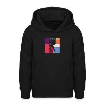 Photographie - Sweat à capuche Ado - noir - Devant - AI Model Teenager Male light (155cm)