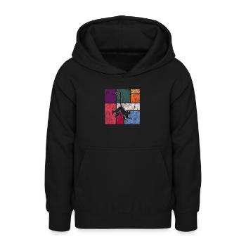 Singe - Sweat à capuche Ado - noir - Devant - AI Model Teenager Male light (155cm)