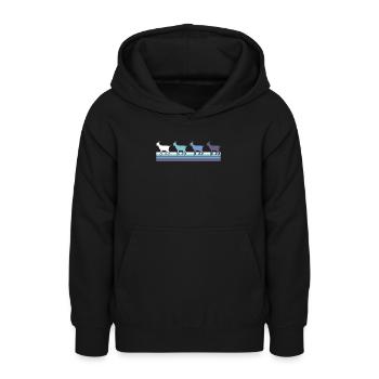 Chèvre - Sweat à capuche Ado - noir - Devant - AI Model Teenager Male light (155cm)