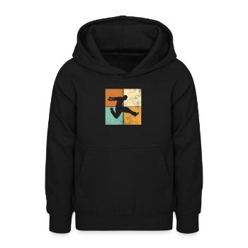 Parkour - Sweat à capuche Ado - noir - Devant - AI Model Teenager Male light (155cm)