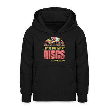 I Have Too Many Discs Said No One Ever Frisbee Dis - Teen Hoodie - black - Front - AI Model Teenager Male light (155cm)