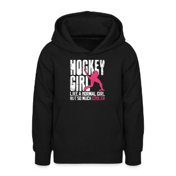 Field Hockey Hockey Girl Like A - Teenager Hoodie - Schwarz - Vorne - AI Model Teenager Male light (155cm)