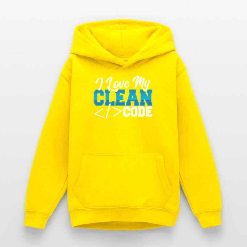 Programming I Love My Clean Code Web Developer Teen Hoodie