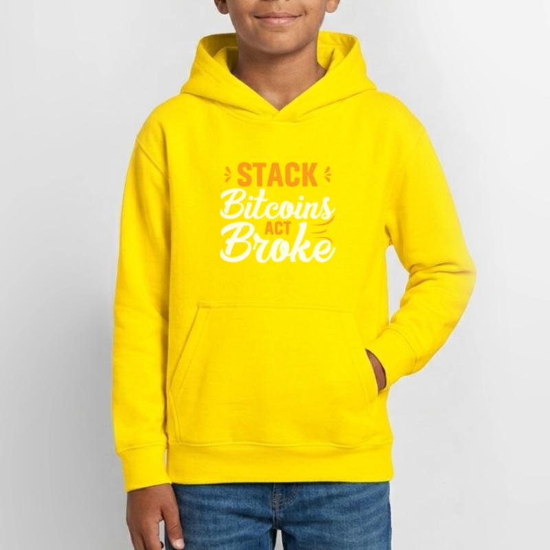 Stack Bitcoins Oder Sei Pleite Teenager Hoodie