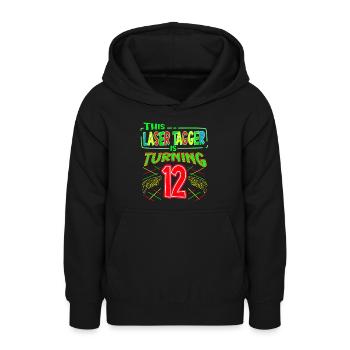 This Laser Tagger Is Turning 12 Years Old Laser - Teenager Hoodie - Schwarz - Vorne - AI Model Teenager Male light (155cm)